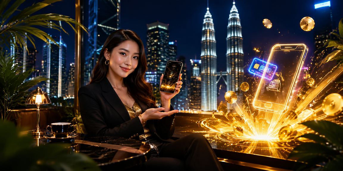Pemain mengakses loteri dalam talian jedavyom14 menggunakan telefon pintar di Kuala Lumpur